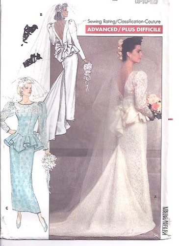 sachin and babi light blue dress 1985 prom/evening dress pattern Butterick 3120 size 10 out of print FREE US  SHIPPING main image 1