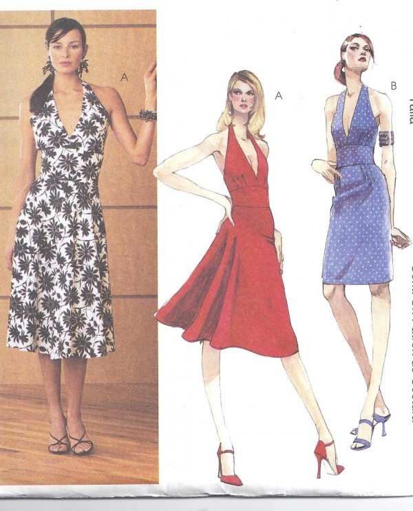 McCalls Pattern 3584 Halter Dresses size 4 6 8 10  Sewing Pattern Heaven