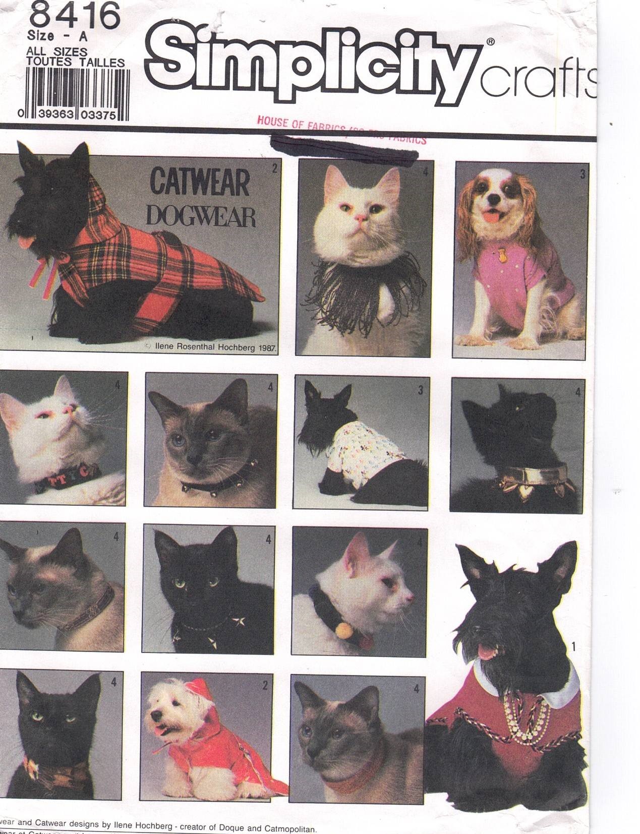 Cat Outfit Sewing Patterns
